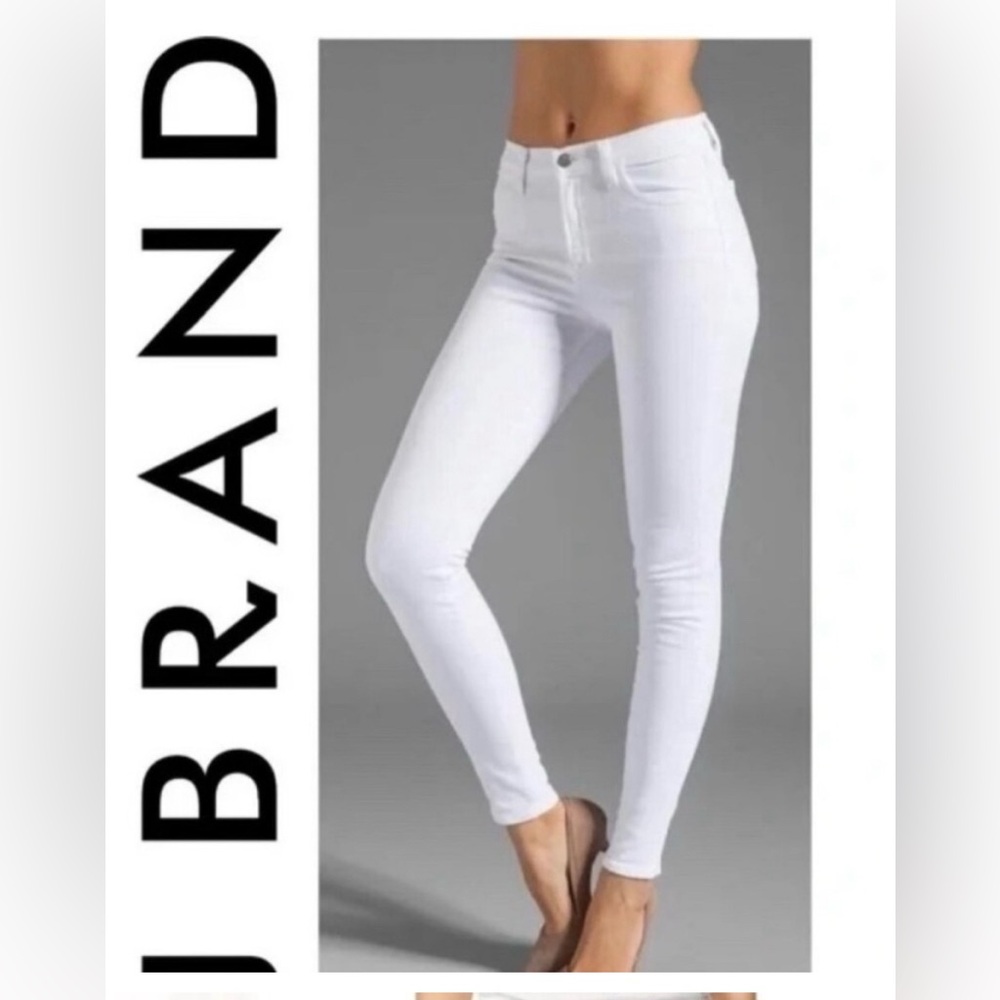 J Brand Women's Maria White High Rise Skinny Jeans Sz 28